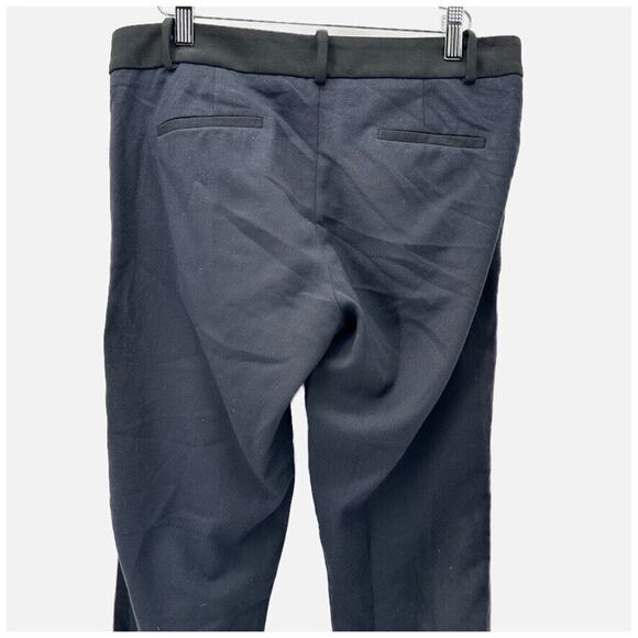 Maje Tuxedo Stripe Dress Pants Navy Wool US 4 FR 36 Preppy City Career Paris - Picture 4 of 12